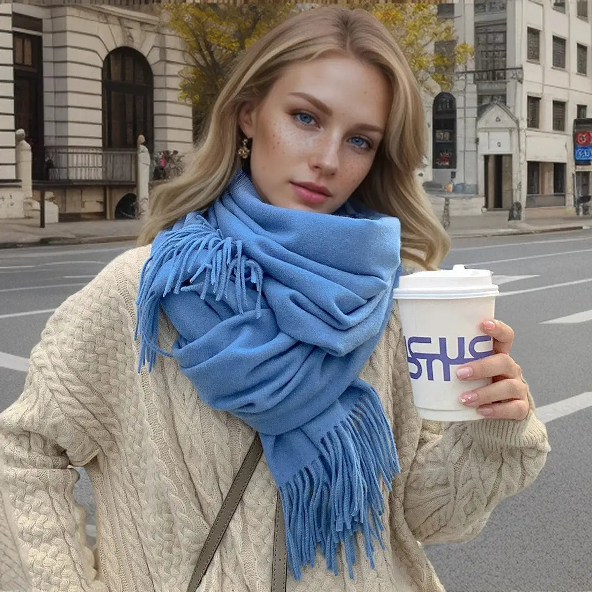 Echarpe femme luxe EDDA - Coeur de Foulard