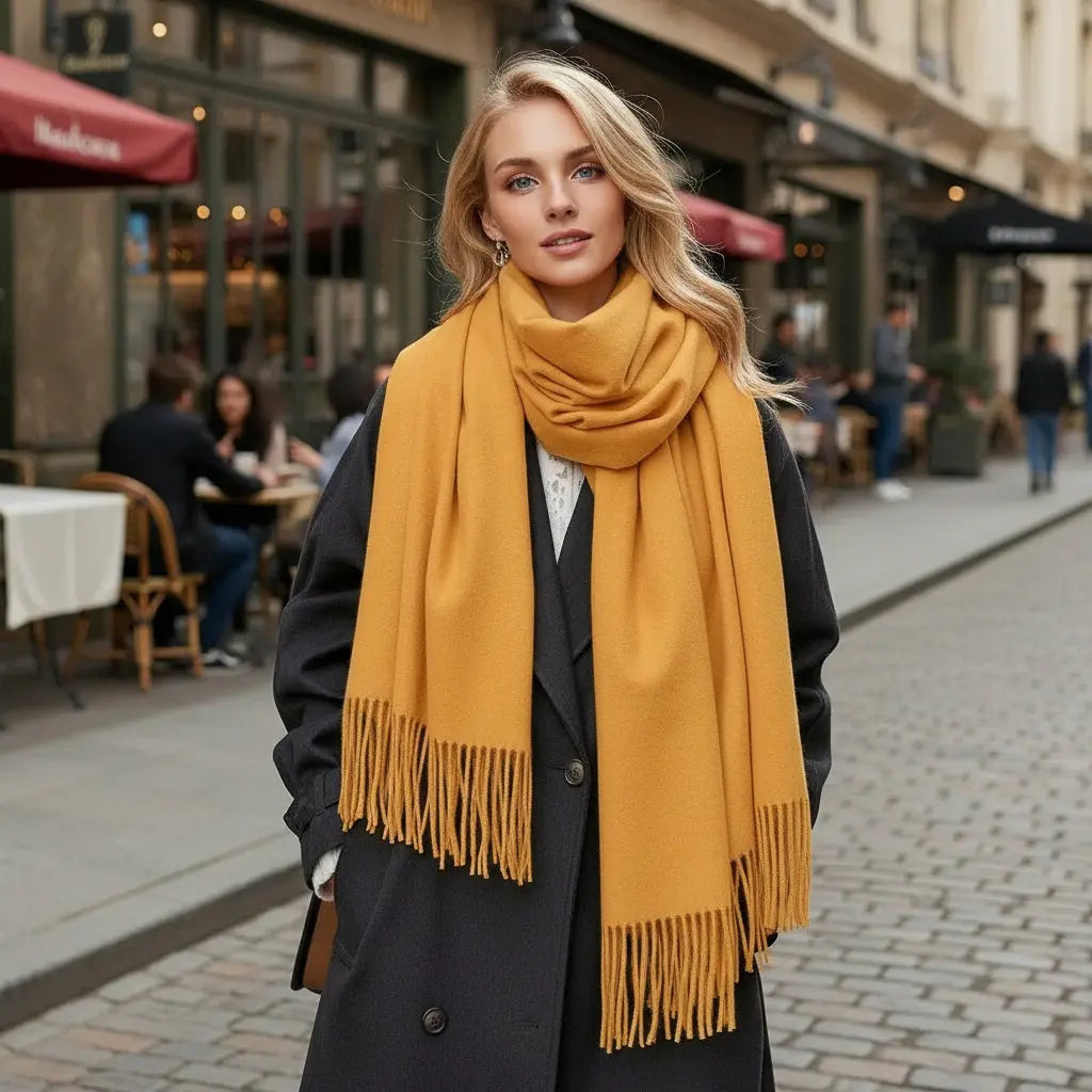Echarpe femme luxe EDITH - Coeur de Foulard