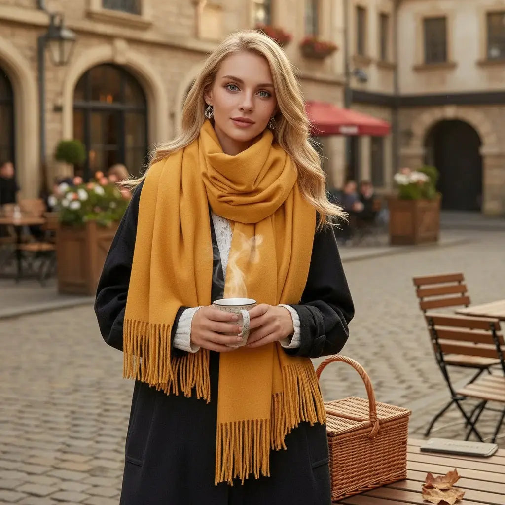 Echarpe femme luxe EDITH - Coeur de Foulard