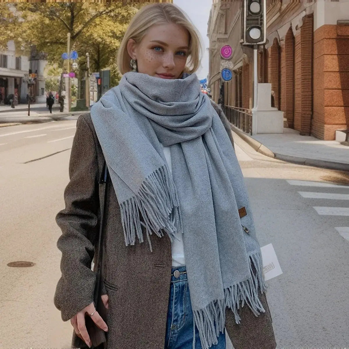 Echarpe femme luxe ELISE - Coeur de Foulard