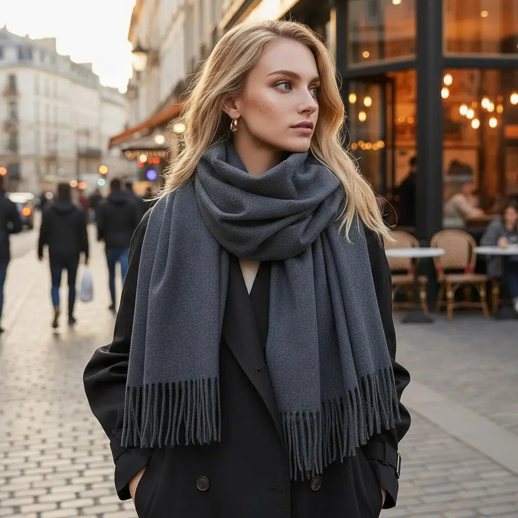 Echarpe femme luxe ELLINOR - Coeur de Foulard