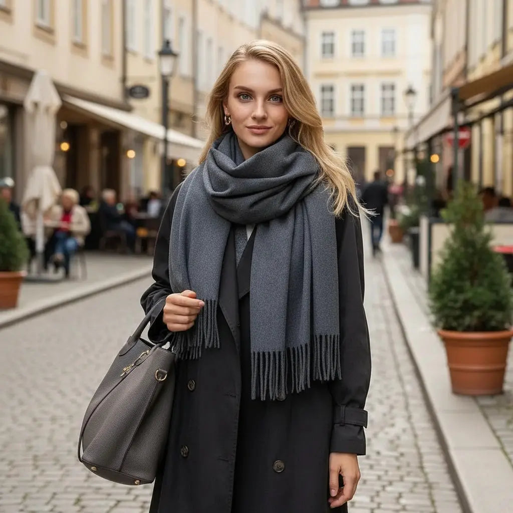 Echarpe femme luxe ELLINOR - Coeur de Foulard