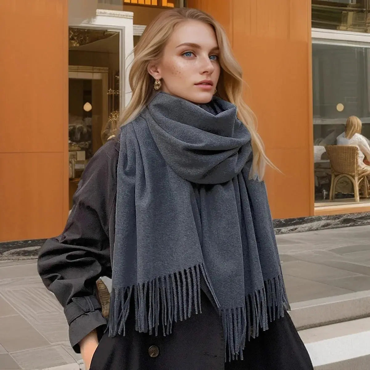 Echarpe femme luxe ELLINOR - Coeur de Foulard