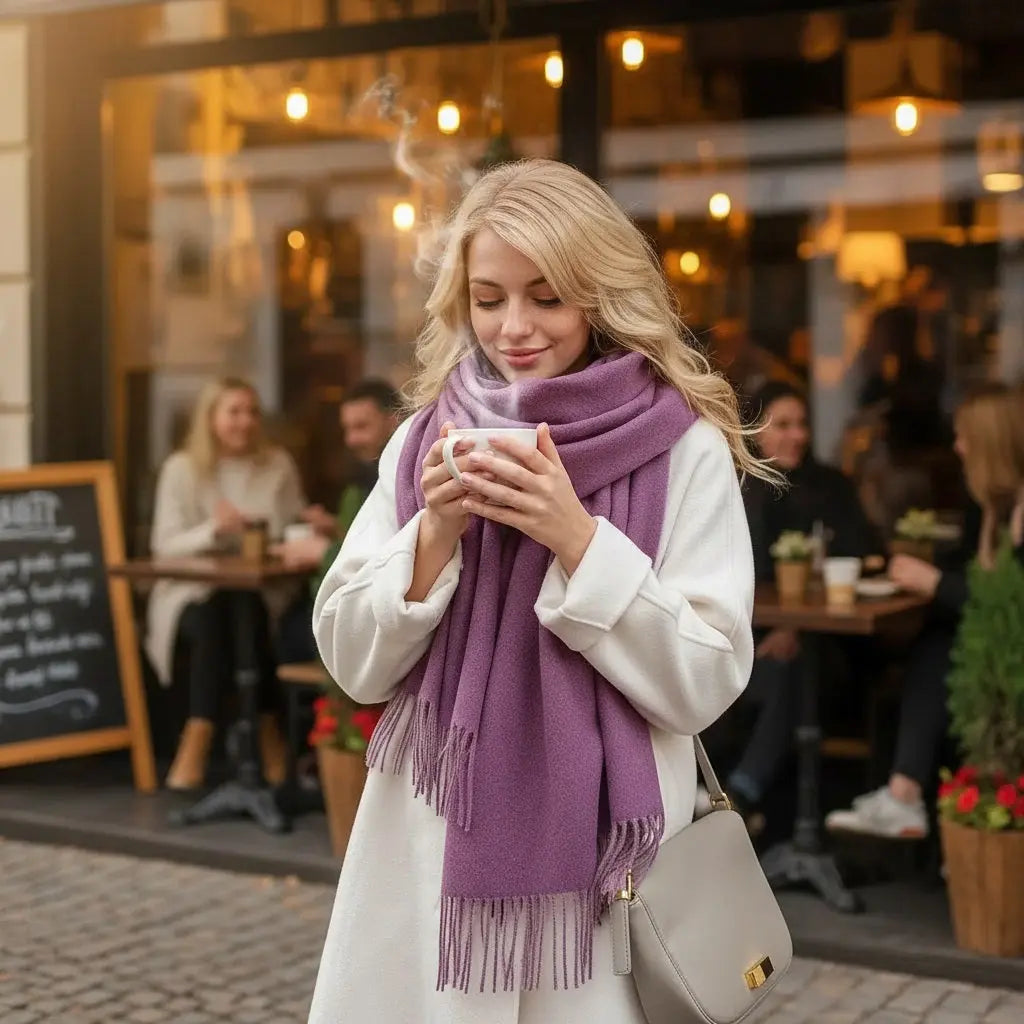 Echarpe femme luxe ELVA - Coeur de Foulard