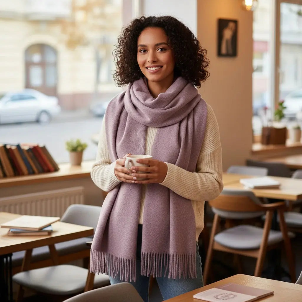 Echarpe femme luxe ELVA - Coeur de Foulard