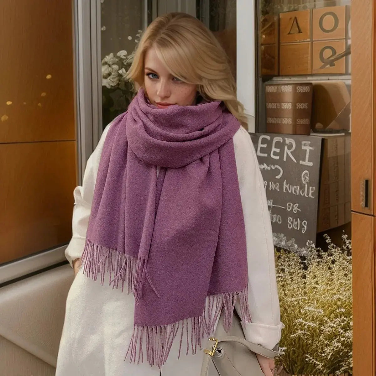 Echarpe femme luxe ELVA - Coeur de Foulard