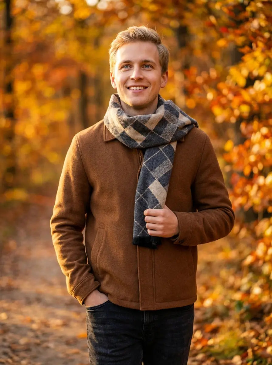 Echarpe homme AIDEN - Coeur de Foulard