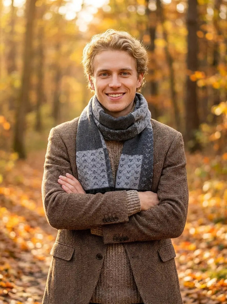 Echarpe homme COOPER - Coeur de Foulard