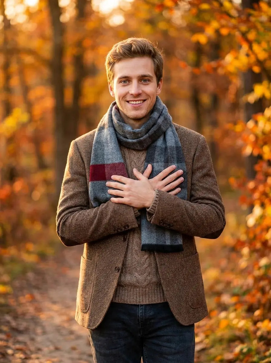 Echarpe homme HARALD - Coeur de Foulard