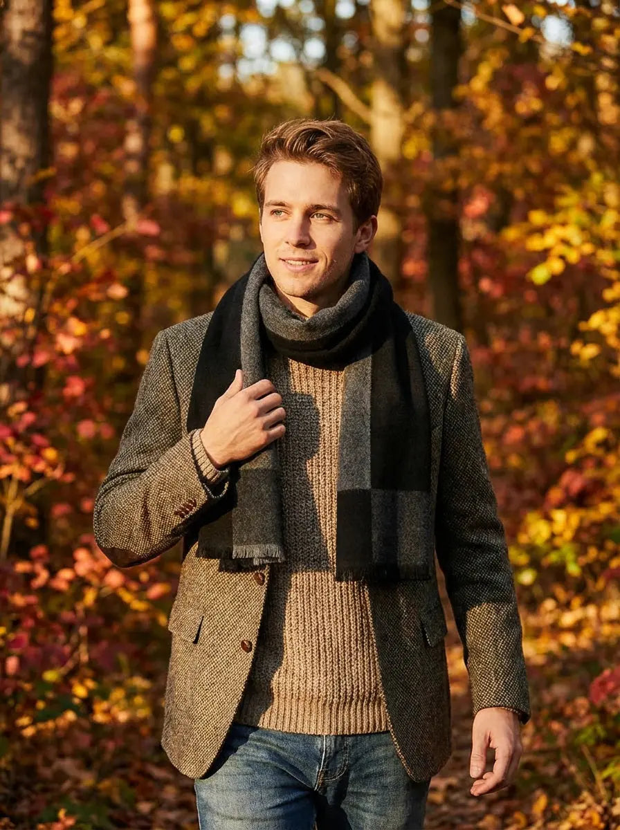 Echarpe homme KETIL - Coeur de Foulard