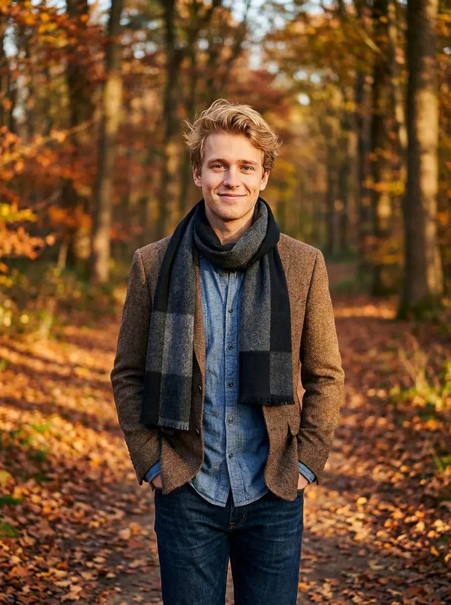 Echarpe homme KETIL - Coeur de Foulard