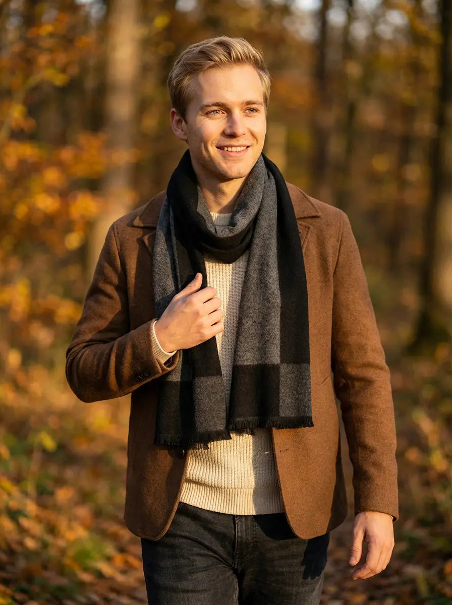 Echarpe homme KETIL - Coeur de Foulard