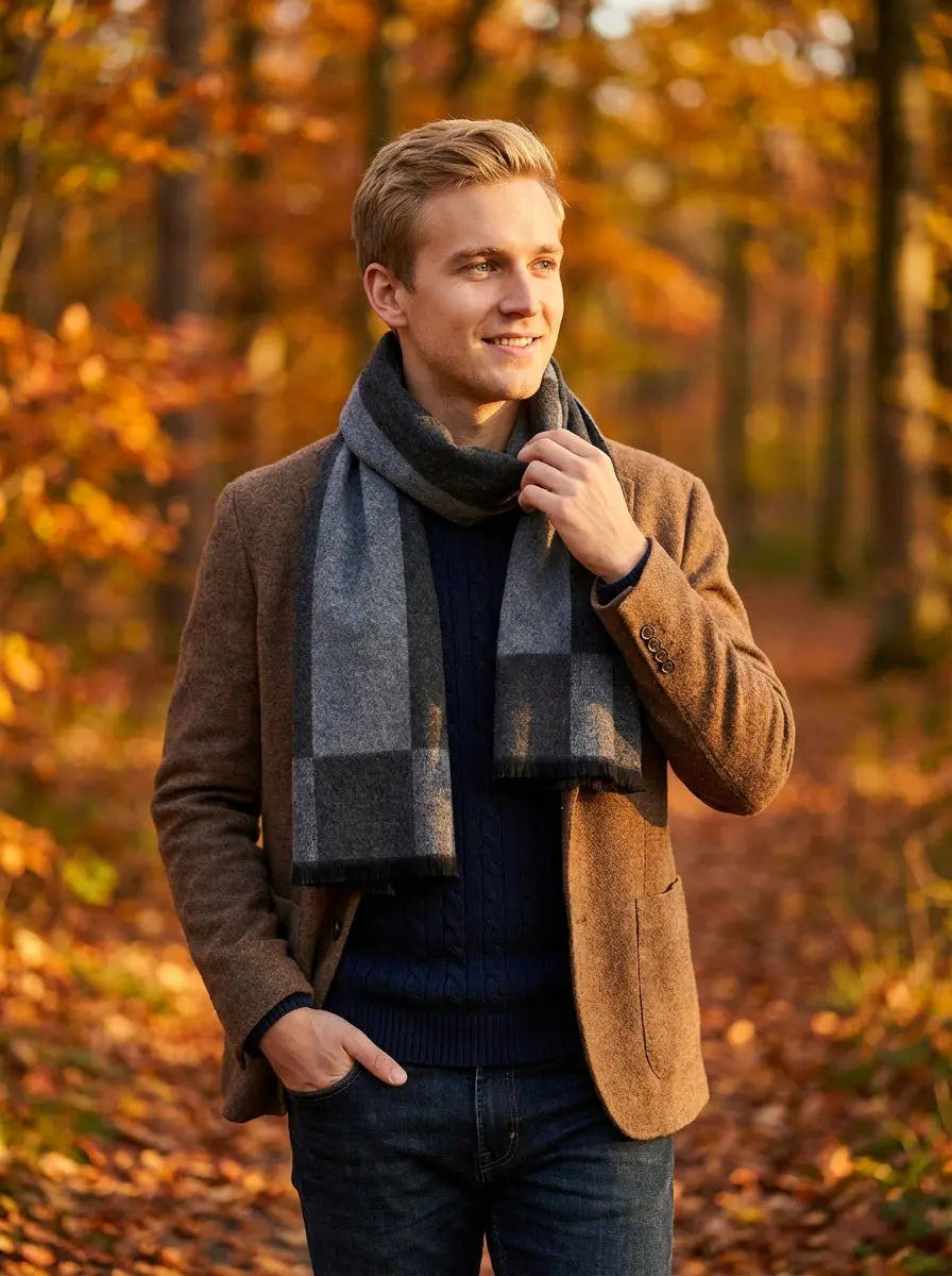 Echarpe homme YORICK - Coeur de Foulard