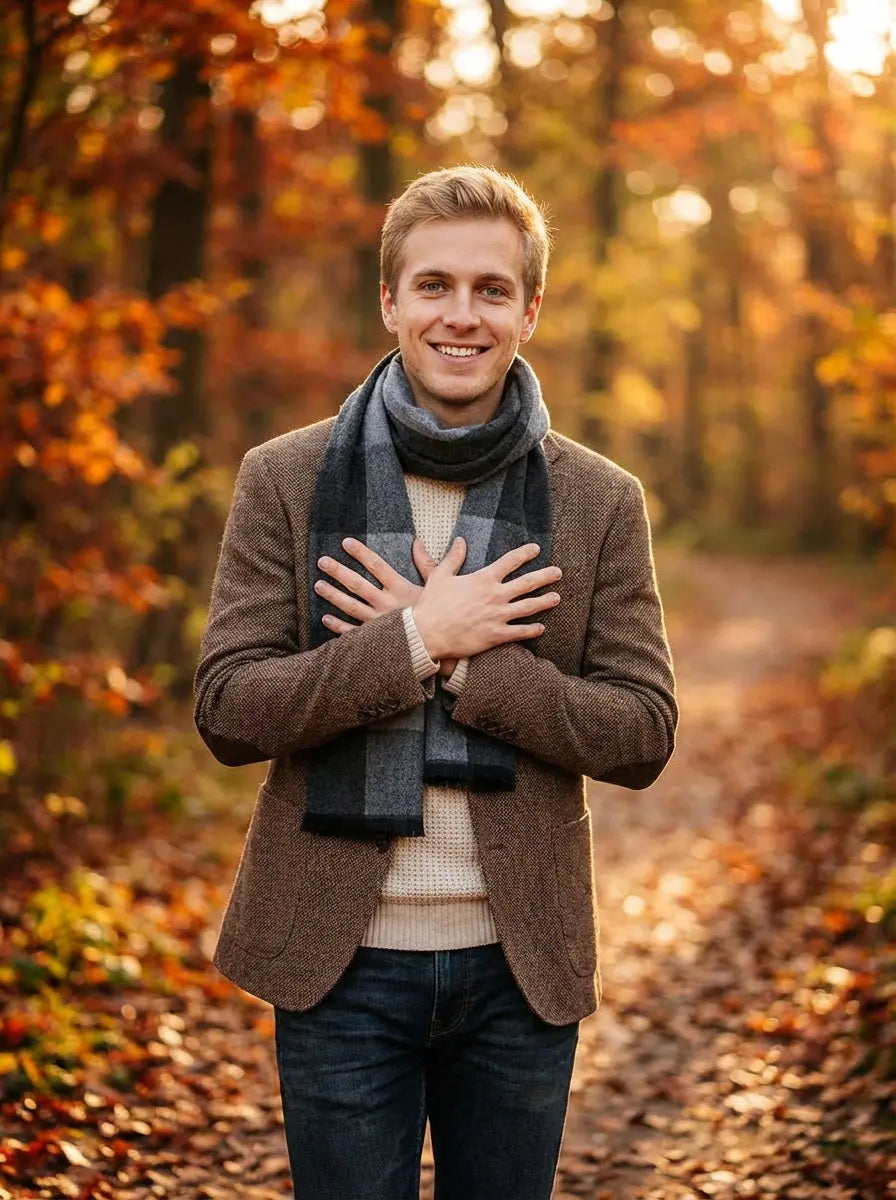 Echarpe homme YORICK - Coeur de Foulard