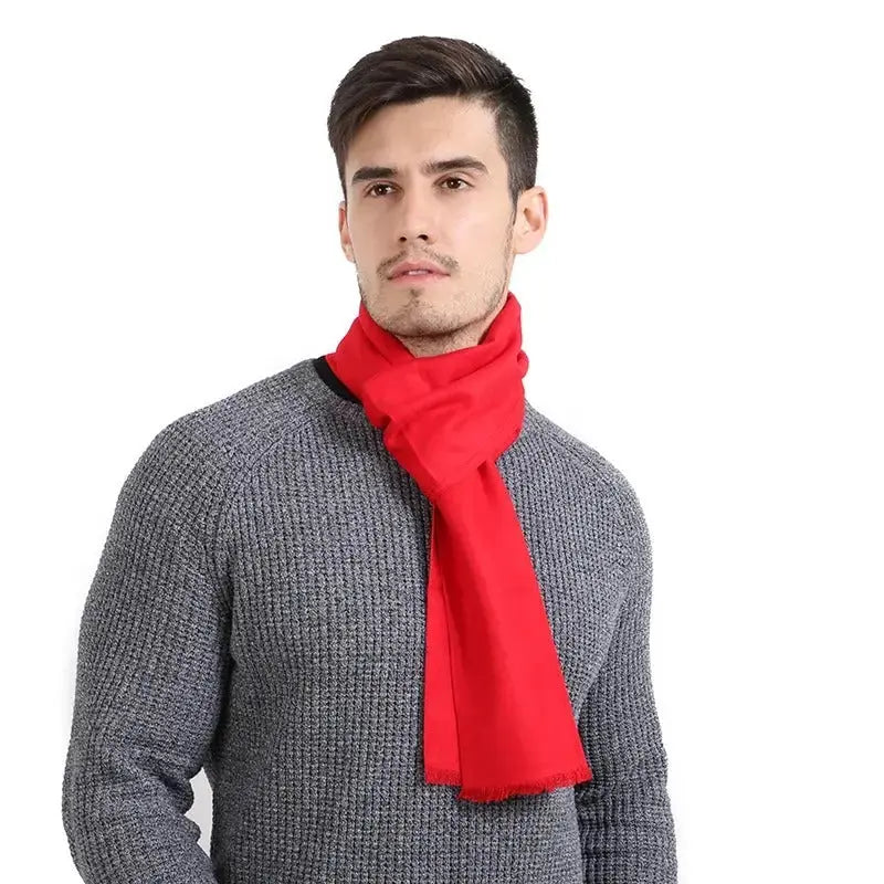Echarpe pour homme rouge JAYDEN - Coeur de Foulard