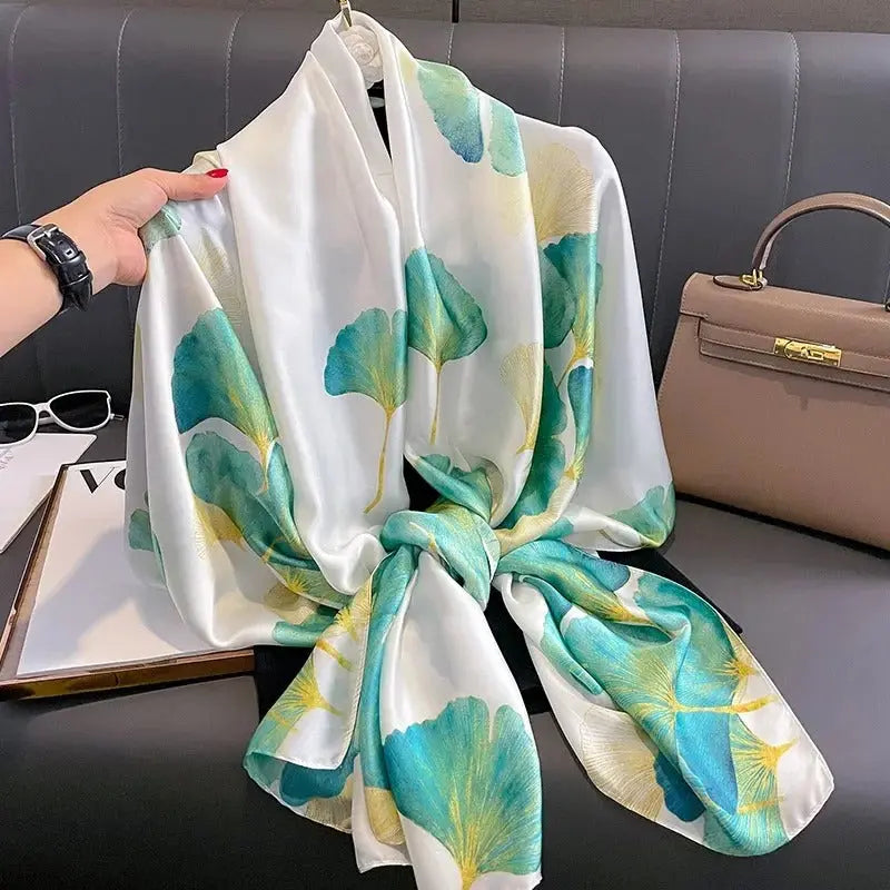 Foulard bleu Adelyn - Coeur de Foulard