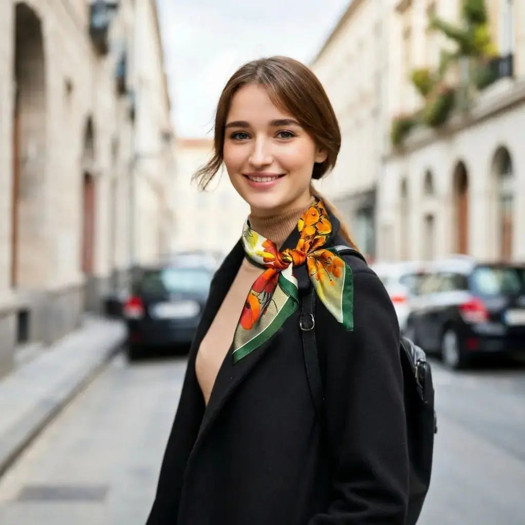 Foulard carré AADA - Coeur de Foulard