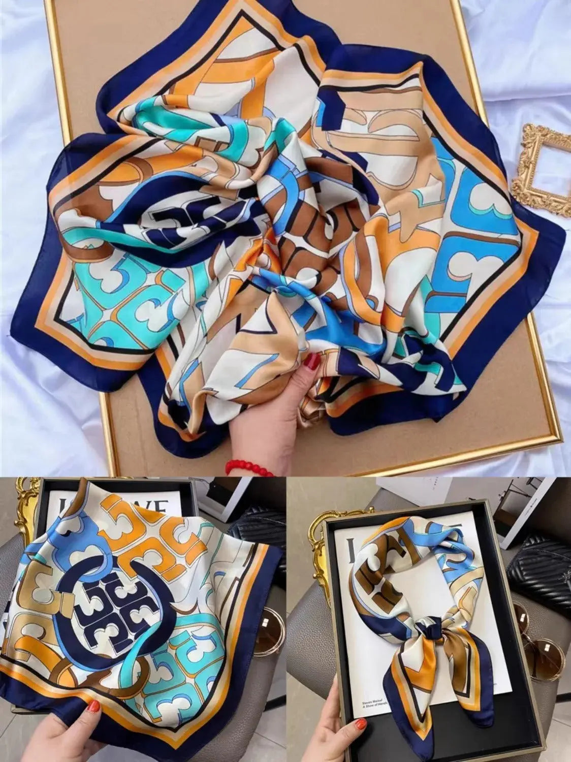 Foulard carré AMALIE - Coeur de Foulard