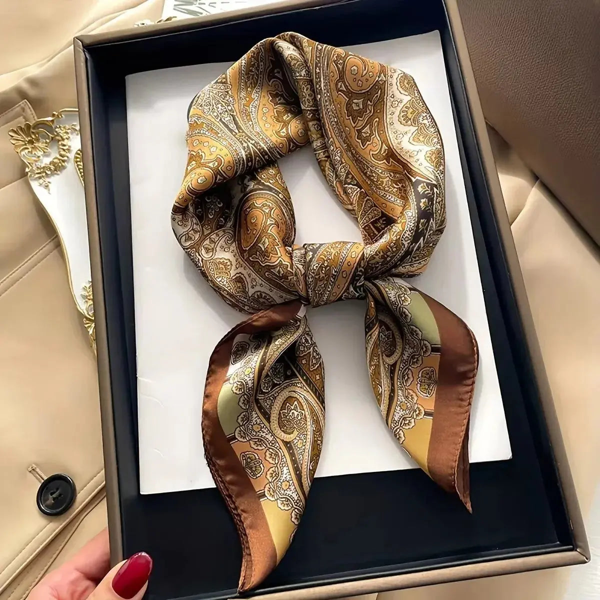 Foulard carré CAMILA - Coeur de Foulard