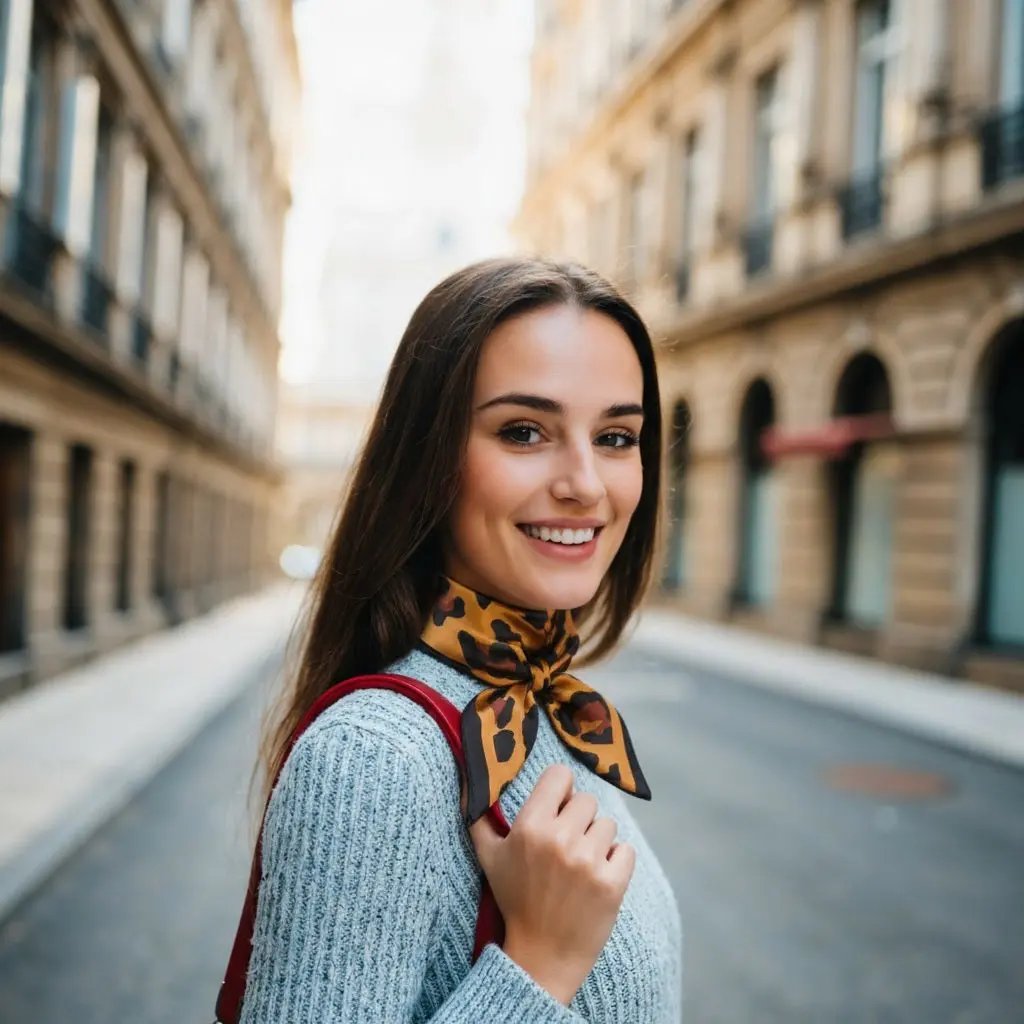 Foulard carré CECILIA - Coeur de Foulard