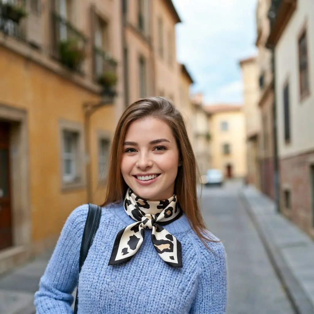 Foulard carré CLAUDIA - Coeur de Foulard