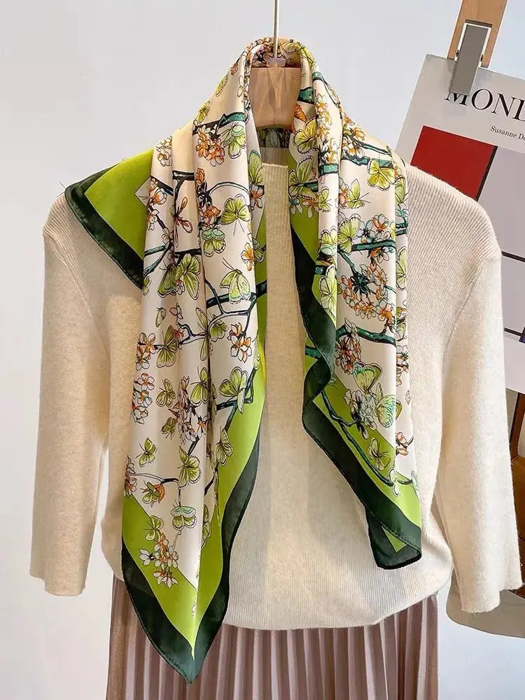 Foulard carré GENEVIEVE - Coeur de Foulard