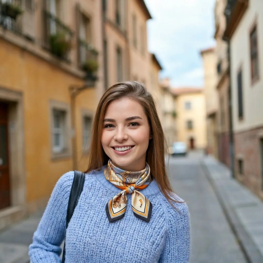 Foulard carré GIANNA Coeur de Foulard