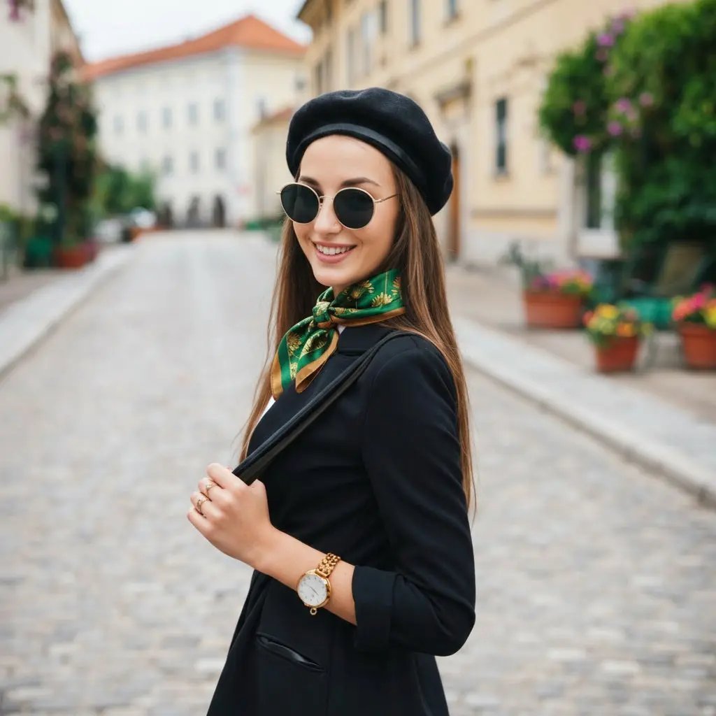 Foulard Carré Soie - JOSEFINA - Coeur de Foulard