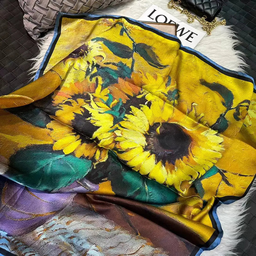 Foulard Cheveux Femme Carré Soie AIMEE Coeur de Foulard