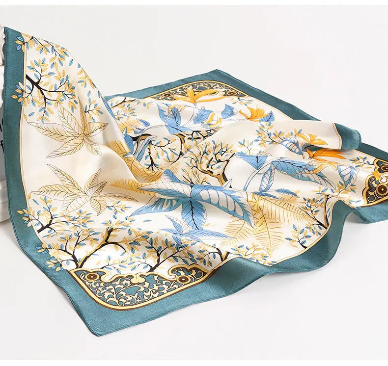 Foulard Cheveux Femme Carré Soie CYRIELLE - Coeur de Foulard