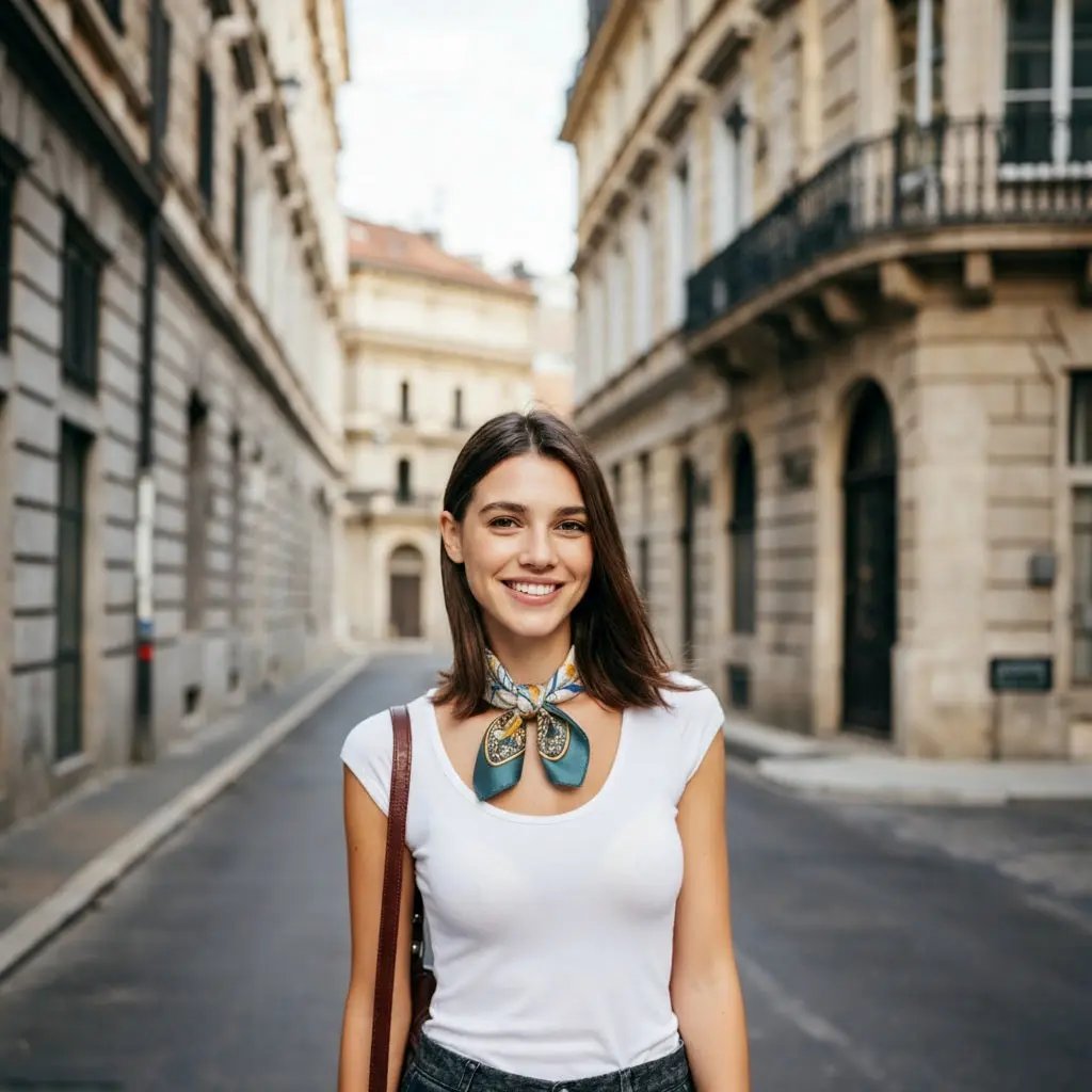 Foulard Cheveux Femme Carré Soie CYRIELLE - Coeur de Foulard