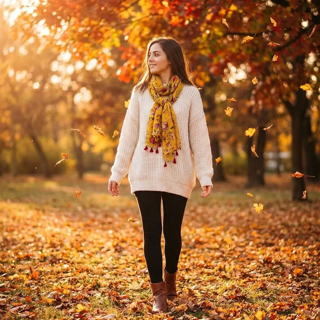 Foulard jaune JOURNEY - Coeur de Foulard