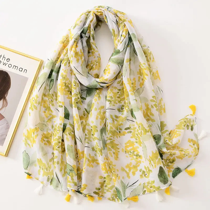 Foulard jaune KAYLEE - Coeur de Foulard