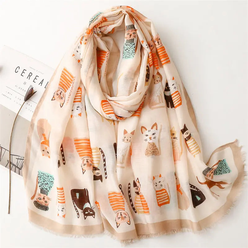 Foulard orange LARA - Coeur de Foulard