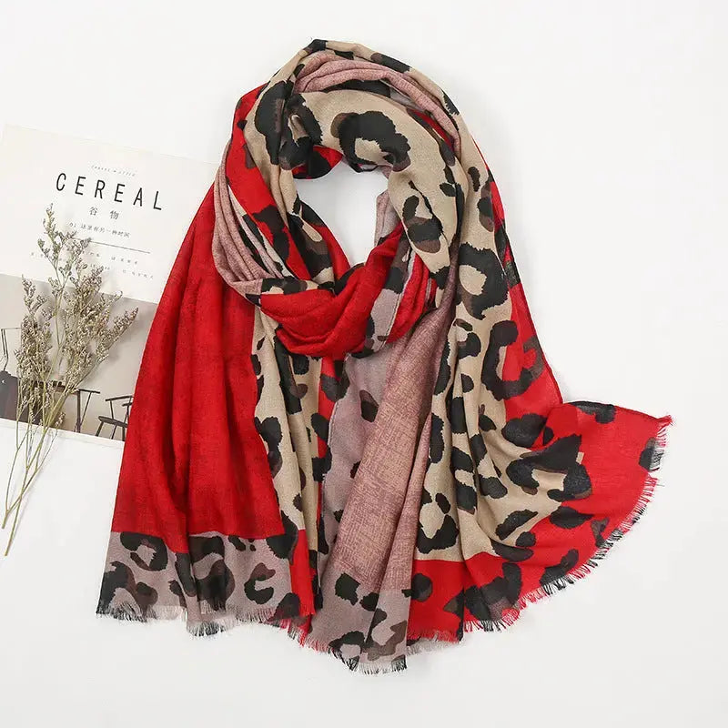 Foulard rouge - HANNAH - Coeur de Foulard