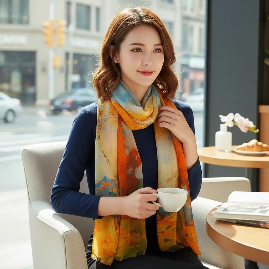 Foulard Soie - AKEMI - Coeur de Foulard