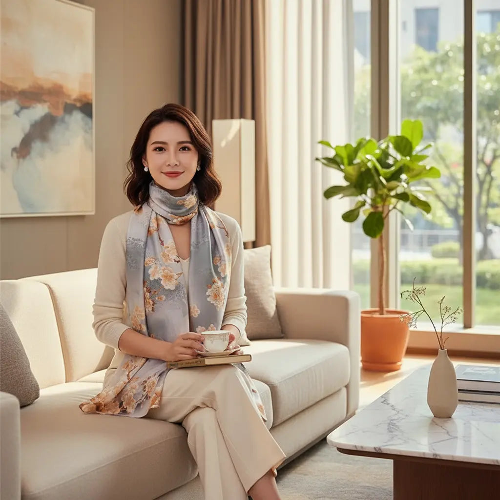 Foulard Soie - ALINA - Coeur de Foulard