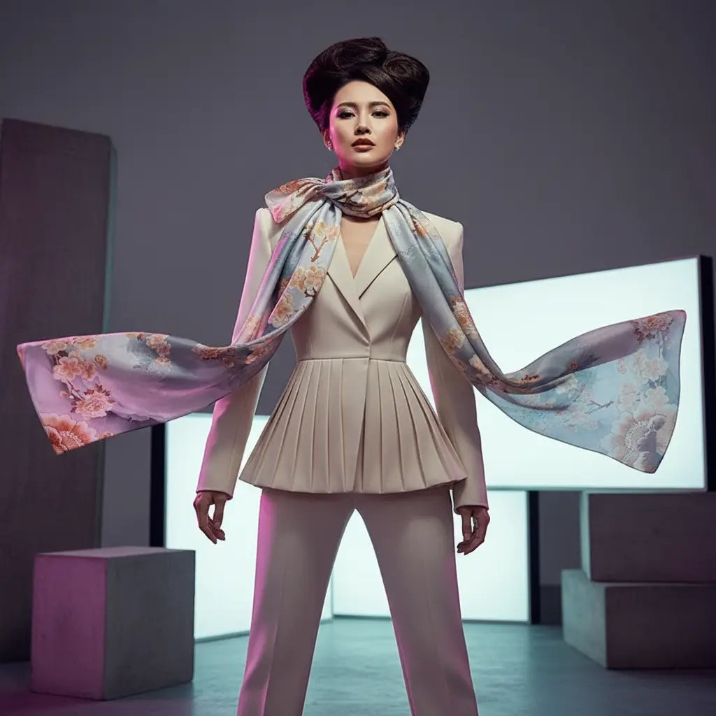 Foulard Soie - ALINA - Coeur de Foulard