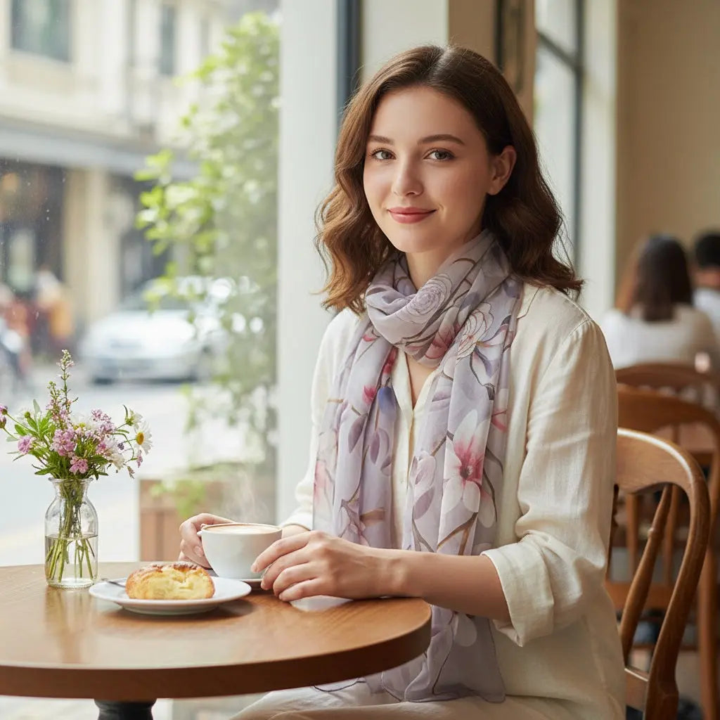 Foulard Soie - CHIHARU - Coeur de Foulard