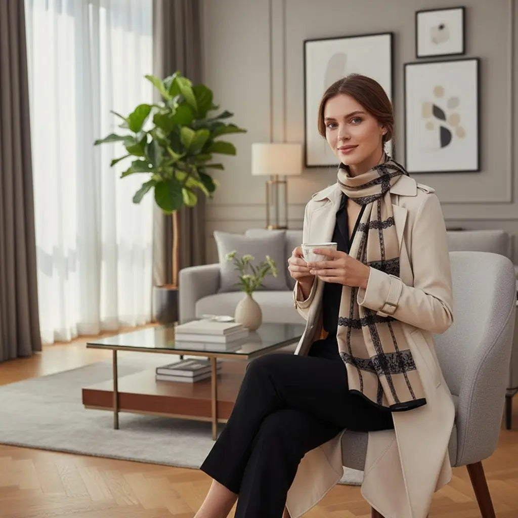 Foulard Soie Femme - ELVIRA - Coeur de Foulard