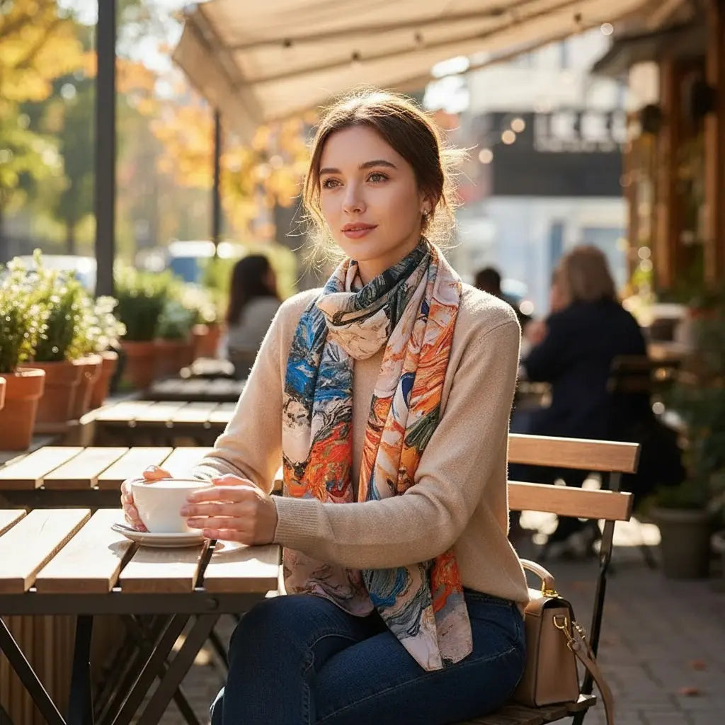 Foulard Soie Femme - ESPERANZA - Coeur de Foulard