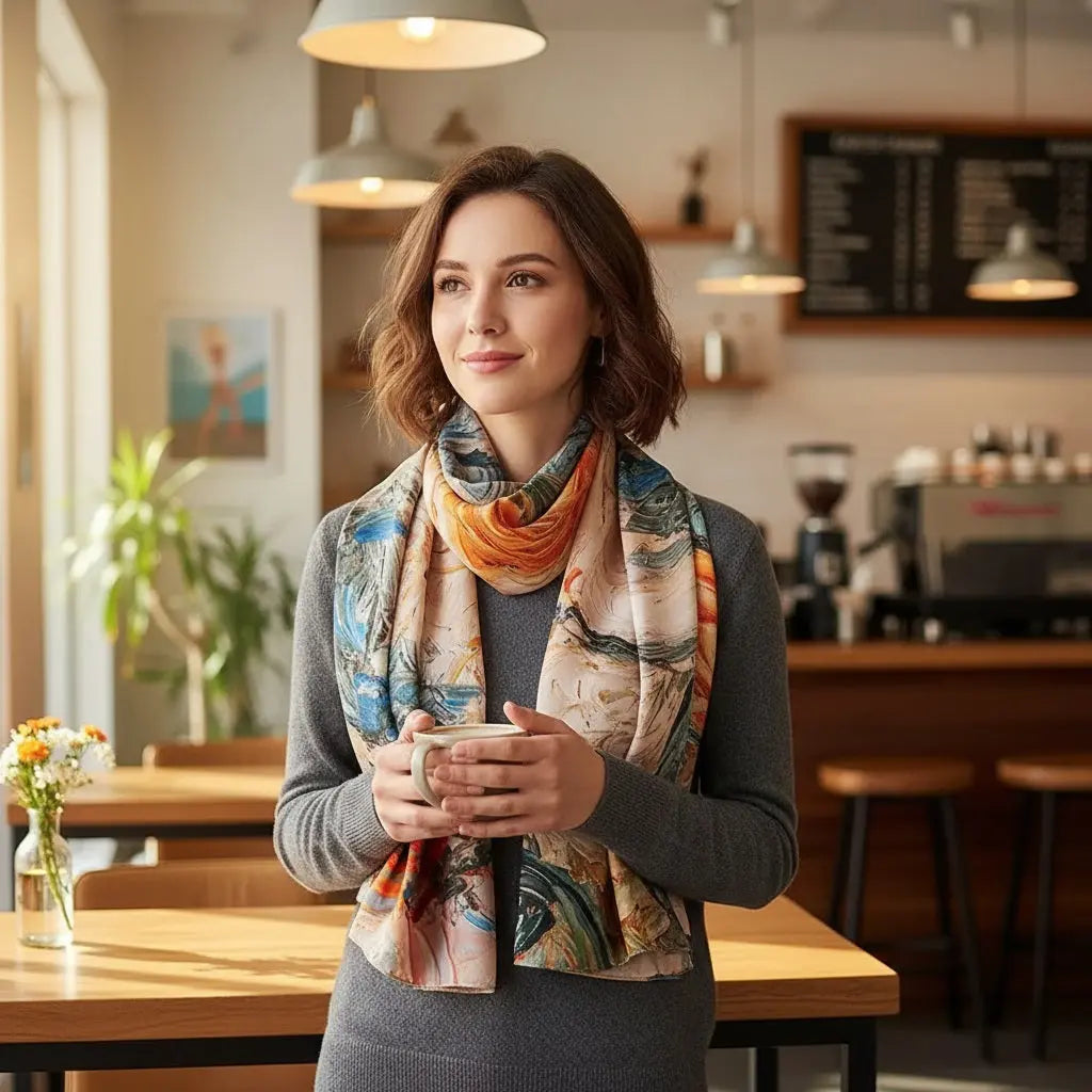 Foulard Soie Femme - ESPERANZA - Coeur de Foulard