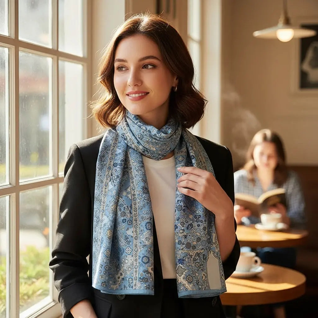 Foulard Soie Femme - ESTEFANIA - Coeur de Foulard