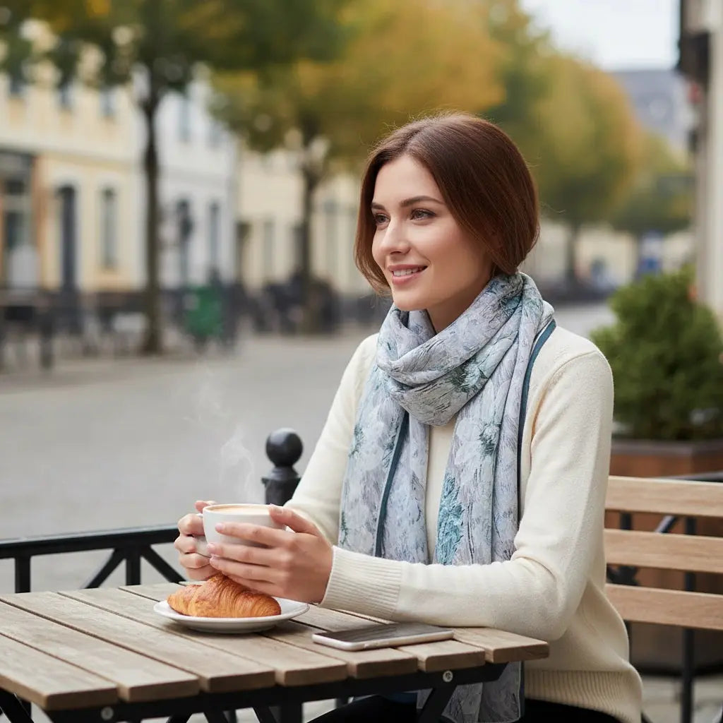 Foulard Soie Femme - ESTRELLA - Coeur de Foulard