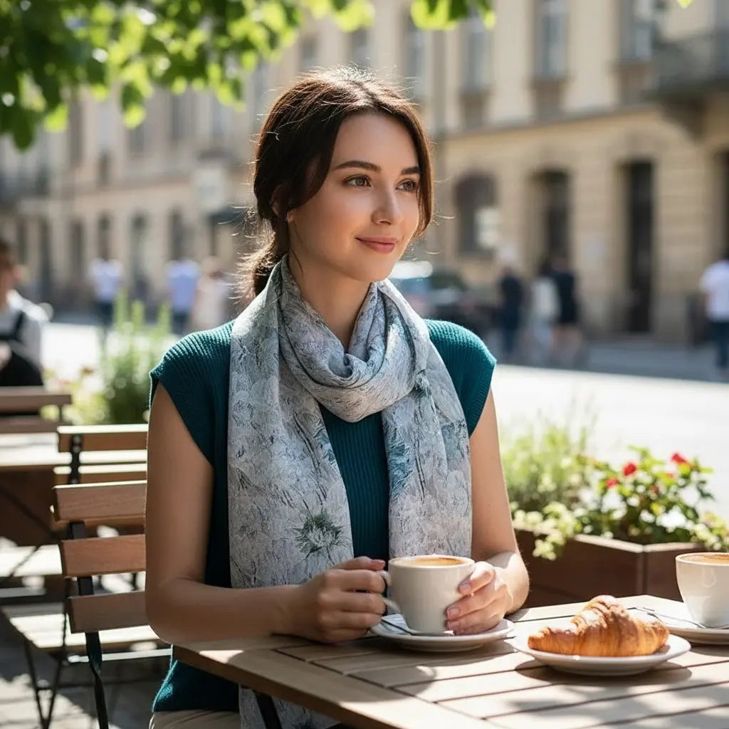Foulard Soie Femme - ESTRELLA - Coeur de Foulard