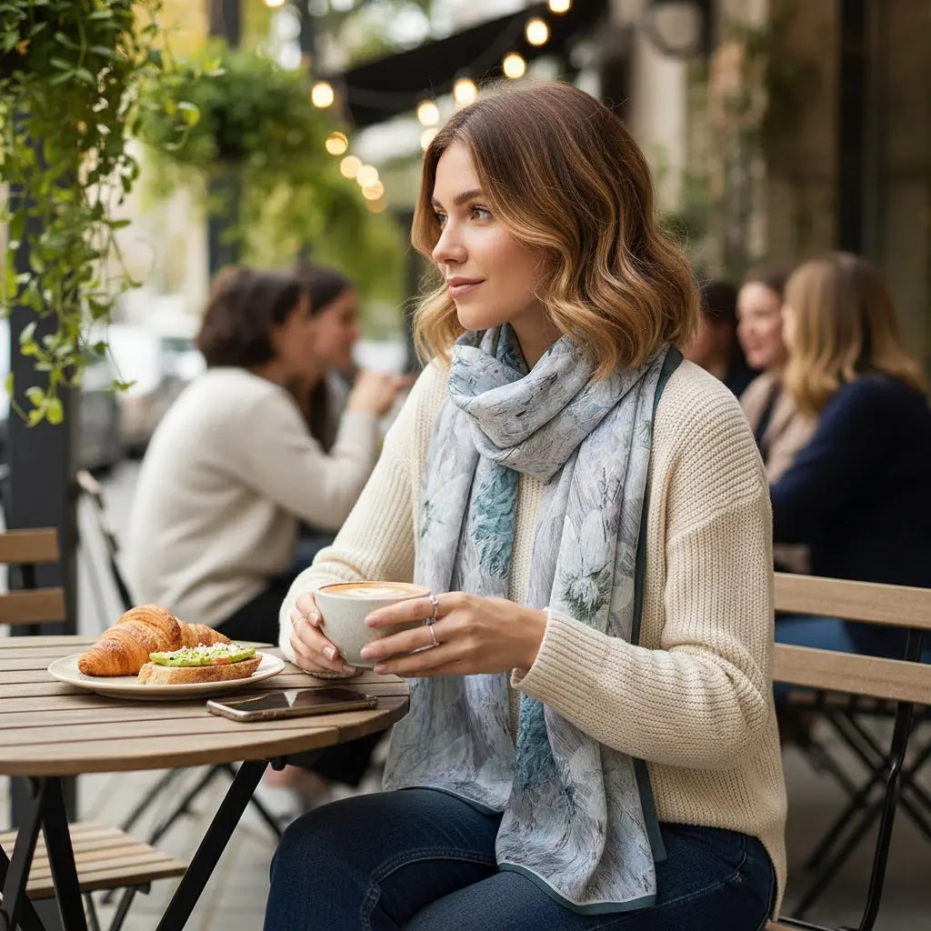 Foulard Soie Femme - ESTRELLA - Coeur de Foulard