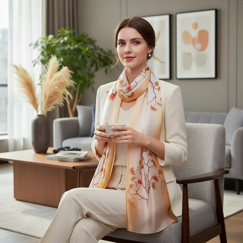 Foulard Soie Femme - FRANCESCA - Coeur de Foulard