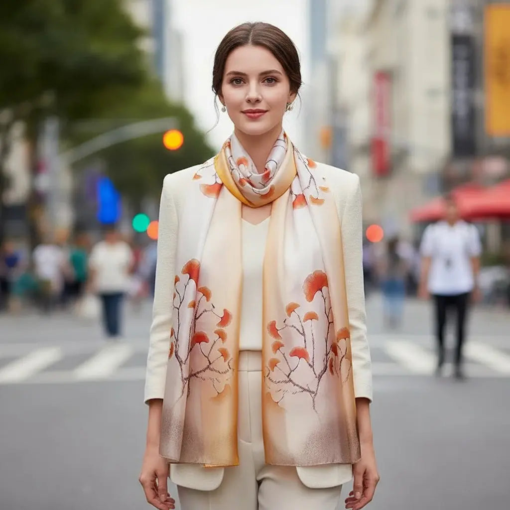 Foulard Soie Femme - FRANCESCA - Coeur de Foulard