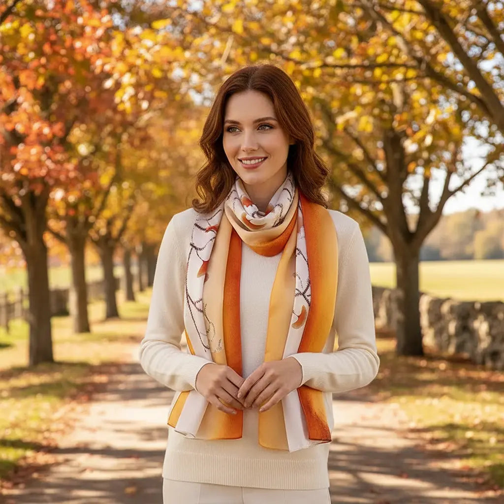 Foulard Soie Femme - FRANCESCA - Coeur de Foulard