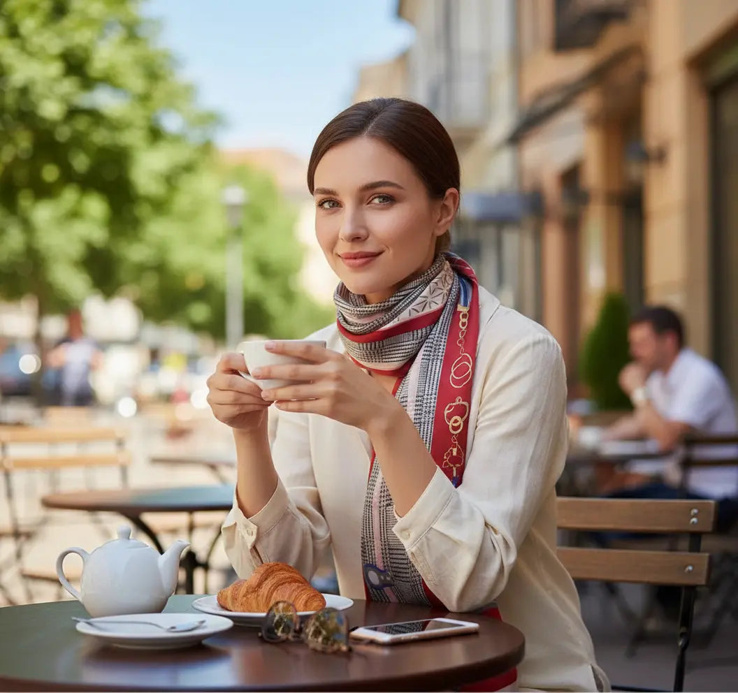 Foulard Soie Femme - FRANCISCA - Coeur de Foulard
